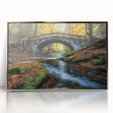 Framed acrylic artwork of a landscape bridge in silver tones, showcasing intricate details and elegant design, perfect for modern home decor and art enthusiasts.