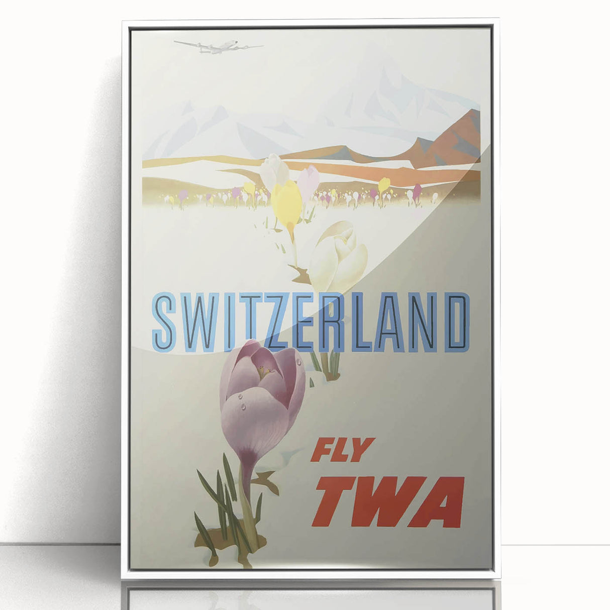 Retro Switzerland Travel Poster - TWA Vintage Fly Wall Art