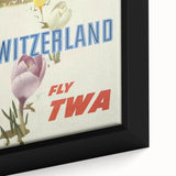 Retro Switzerland Travel Poster - TWA Vintage Fly Wall Art