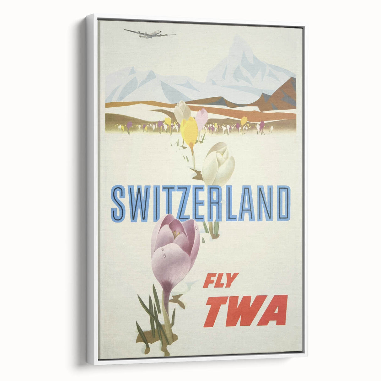 Retro Switzerland Travel Poster - TWA Vintage Fly Wall Art