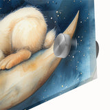 Moonlit Bunny - Kids Room Wall Art Canvas and Framed Options