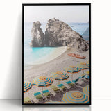 Large abstract wall art in black and white, acrylic print framed in black, suitable for modern art wall decor.