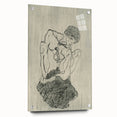 Modern Figurative Sketch - Egon Schiele's Abstract Line Art Print
