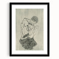 Modern Figurative Sketch - Egon Schiele's Abstract Line Art Print