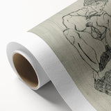 Modern Figurative Sketch - Egon Schiele's Abstract Line Art Print