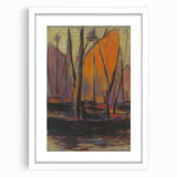 Abstract Harbor Scene - Vibrant Modern Wall Art by Zolo Palugyay