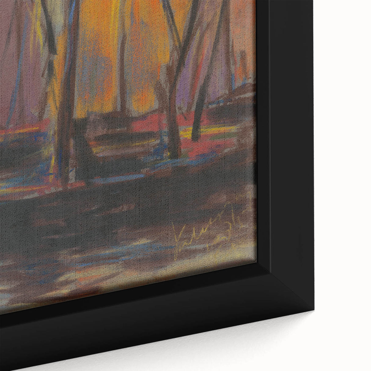 Abstract Harbor Scene - Vibrant Modern Wall Art by Zolo Palugyay