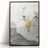 Elegant Sketch Art - Toulouse-Lautrec’s Corset Scene Wall Art