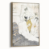 Elegant Sketch Art - Toulouse-Lautrec’s Corset Scene Wall Art