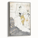Elegant Sketch Art - Toulouse-Lautrec’s Corset Scene Wall Art