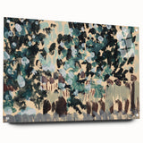 Modern Wall Art: Vibrant Abstract Green Leaves with Nature's Essence