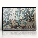 Modern Wall Art: Vibrant Abstract Green Leaves with Nature's Essence