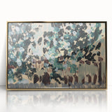 Modern Wall Art: Vibrant Abstract Green Leaves with Nature's Essence