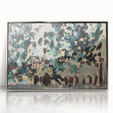 Modern Wall Art: Vibrant Abstract Green Leaves with Nature's Essence