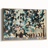 Modern Wall Art: Vibrant Abstract Green Leaves with Nature's Essence