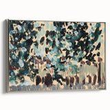 Modern Wall Art: Vibrant Abstract Green Leaves with Nature's Essence