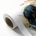 Abstract floral wall art on rolled canvas, featuring vibrant colors and intricate patterns, ideal for modern home decor, presented in a protective cardboard tube.