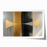 Abstract geometric design print showcasing vibrant colors and intricate shapes, rolled and ready for display. Ideal for modern home decor or art enthusiasts.