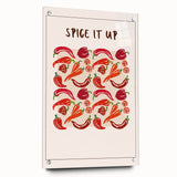 Acrylic glass print of assorted fruits in vibrant colors, suitable for dining room or kitchen decor.