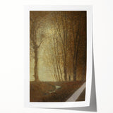 Edge of the Forest in Moonlight - Impressionist Landscape Art Print