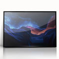 Framed acrylic artwork of dramatic canyons in vibrant colors, showcasing intricate textures and details. Ideal for enhancing modern home decor with nature-inspired aesthetics.