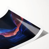 Stunning landscape print showcasing vibrant canyons in rich earth tones, rolled for easy transport and display, perfect for home decor enthusiasts.