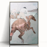 Modern Wall Art - Dynamic Jockeys and Horses - Contemporary Art Print