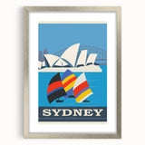 Retro Sydney Australia Travel Poster - Vintage Wall Art