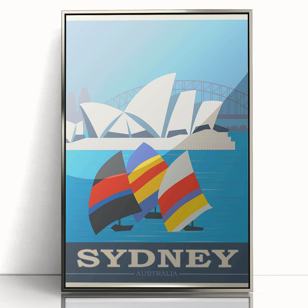 Retro Sydney Australia Travel Poster - Vintage Wall Art
