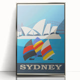 Retro Sydney Australia Travel Poster - Vintage Wall Art