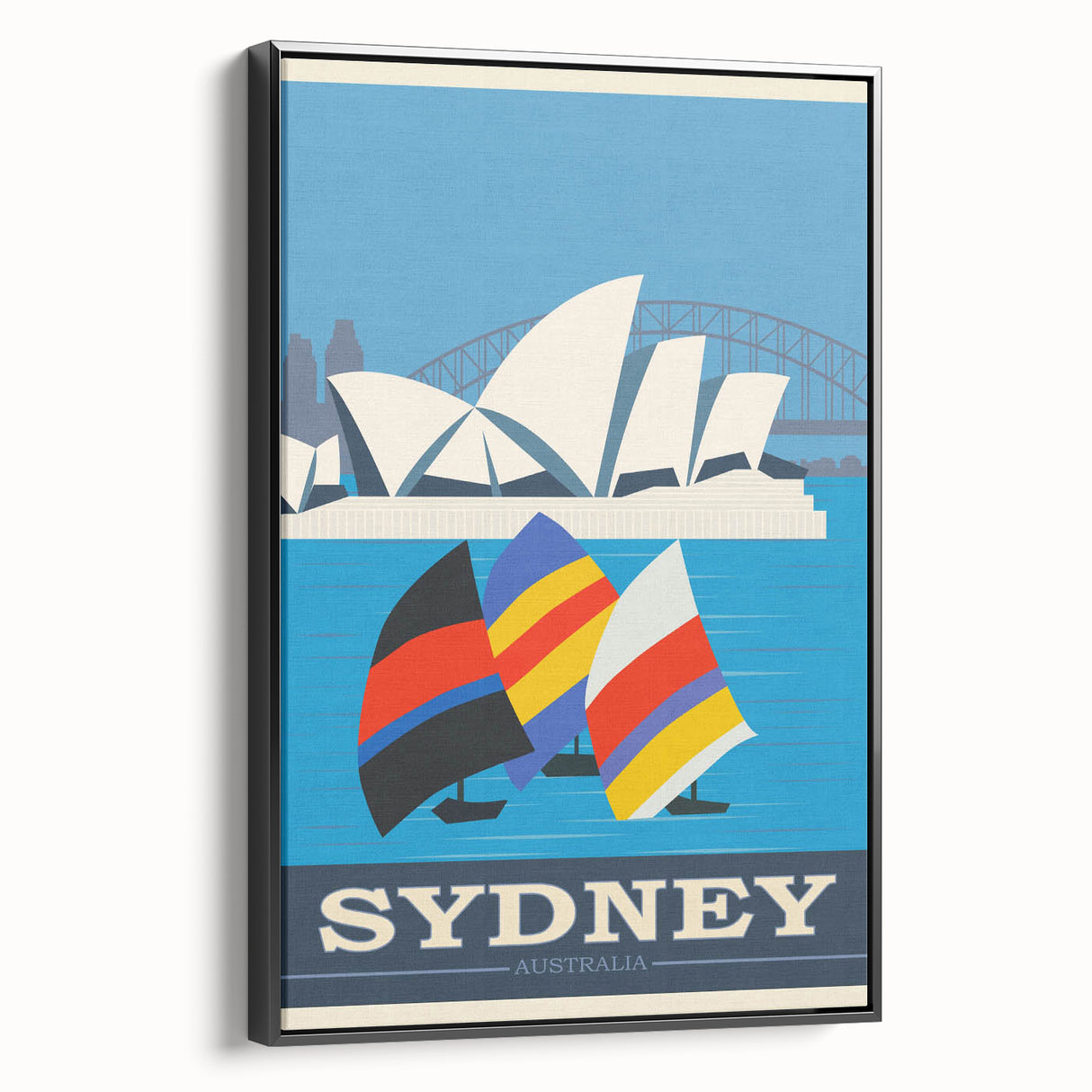 Retro Sydney Australia Travel Poster - Vintage Wall Art