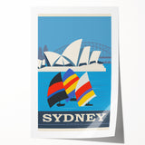 Retro Sydney Australia Travel Poster - Vintage Wall Art