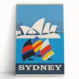 Retro Sydney Australia Travel Poster - Vintage Wall Art