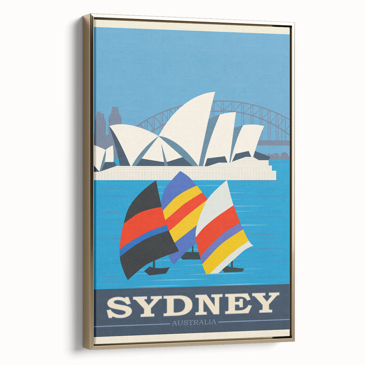 Retro Sydney Australia Travel Poster - Vintage Wall Art