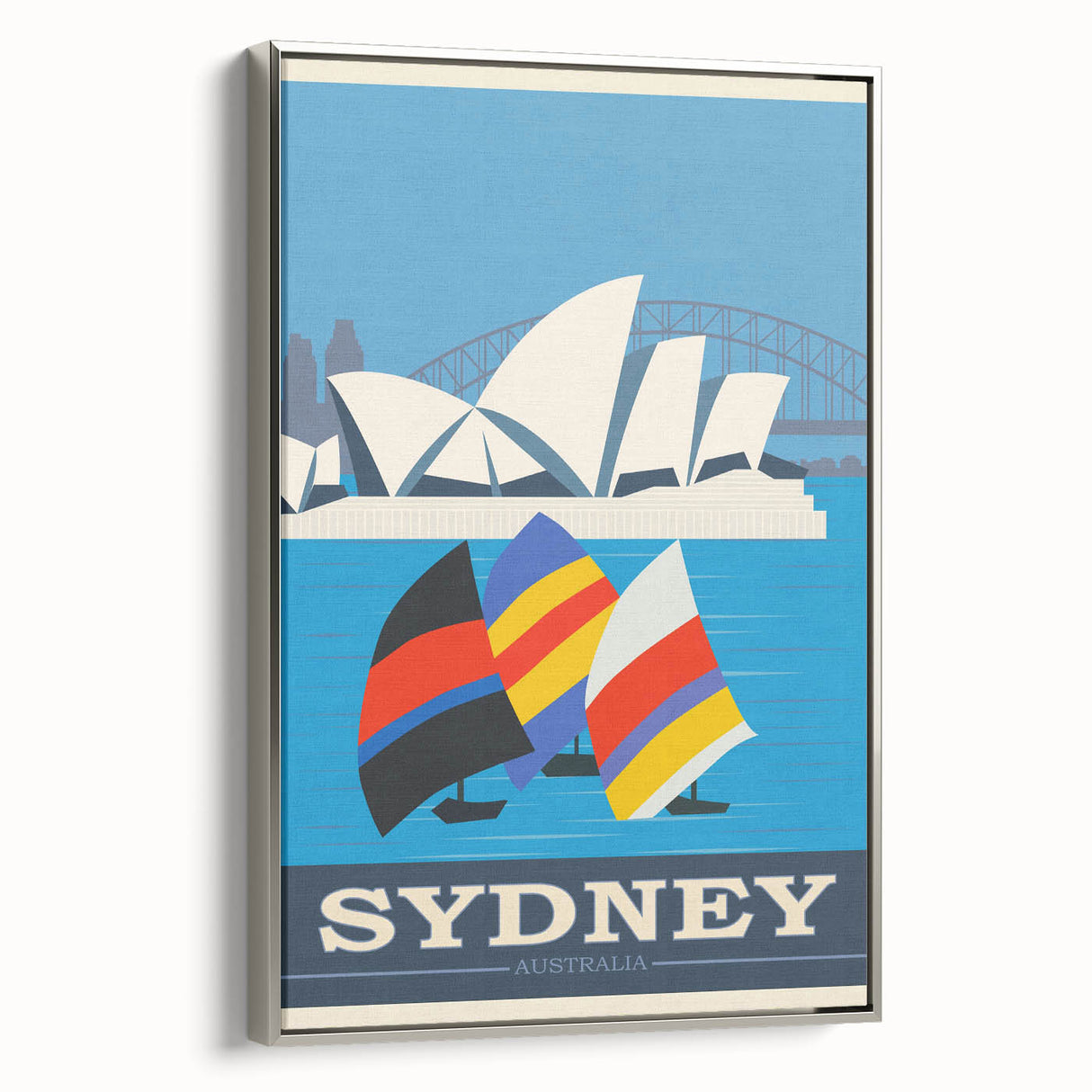 Retro Sydney Australia Travel Poster - Vintage Wall Art