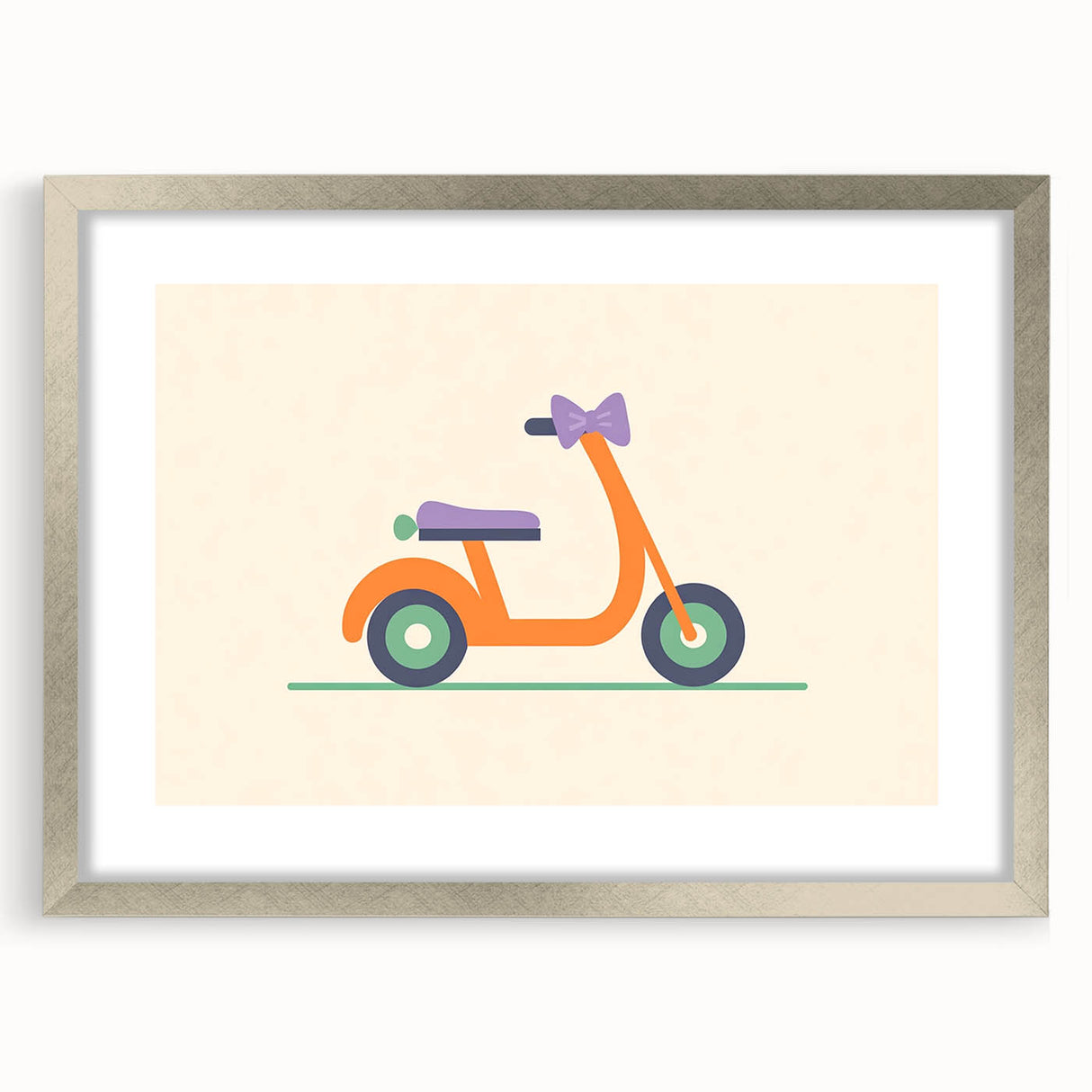 Minimalist Scooter Boys Room Wall Art - Kids Wall Art Prints