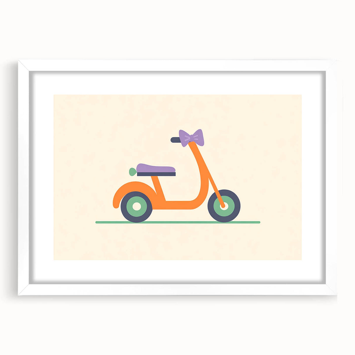 Minimalist Scooter Boys Room Wall Art - Kids Wall Art Prints