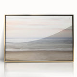 Large acrylic print featuring a mid-century modernist summer design in gold and white tones, suitable for nursery wall art.