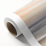 Art deco poster featuring a summer scene on rolled canvas, with pastel shades, ideal for nursery wall art.