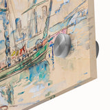 Modern Wall Art: Abstract Nautical Scene of Marseille Harbor