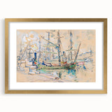 Modern Wall Art: Abstract Nautical Scene of Marseille Harbor