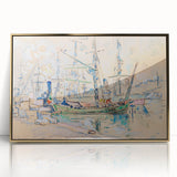 Modern Wall Art: Abstract Nautical Scene of Marseille Harbor