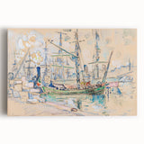 Modern Wall Art: Abstract Nautical Scene of Marseille Harbor