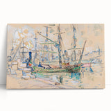 Modern Wall Art: Abstract Nautical Scene of Marseille Harbor