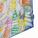 Modern Wall Art: Abstract Geometric Mountain Design with Pastel Tones