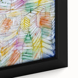 Modern Wall Art: Abstract Geometric Mountain Design with Pastel Tones