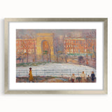 Modern Wall Art: Vibrant Washington Square Scene with Street Cleaners