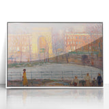 Modern Wall Art: Vibrant Washington Square Scene with Street Cleaners