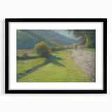 Modern Wall Art: Serene Forest Road Scene with Pastoral Charm