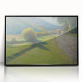 Modern Wall Art: Serene Forest Road Scene with Pastoral Charm